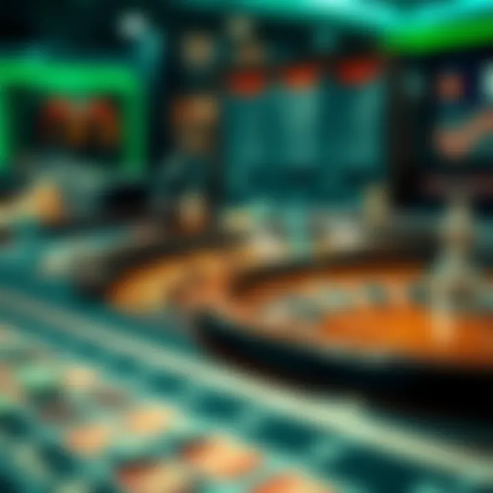 Strategic betting layout on a roulette table