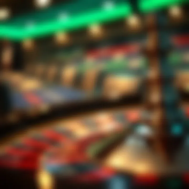 A vibrant roulette wheel in motion