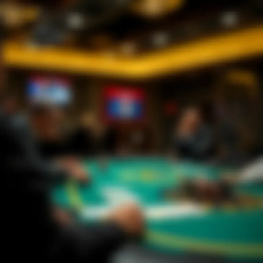 A detailed layout of an online Texas Hold'em table