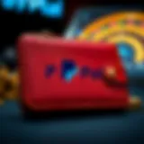 Digital wallet representation with PayPal logo