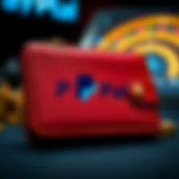 Digital wallet representation with PayPal logo