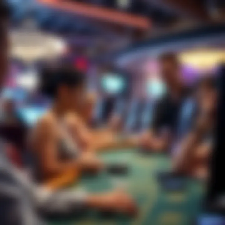 Players engaging with live dealers in an online casino