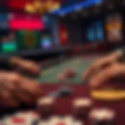 Strategic poker betting layout