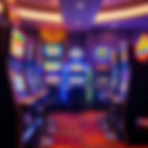 A vibrant display of various slot machines highlighting their unique designs and themes.