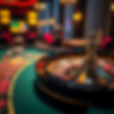 Diverse Betting Options in Roulette A close-up of various betting options on a roulette table