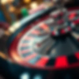 Colorful roulette wheel showcasing the numbered slots