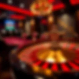 A captivating roulette wheel in motion