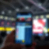 Mobile device showcasing sbobet betting interface