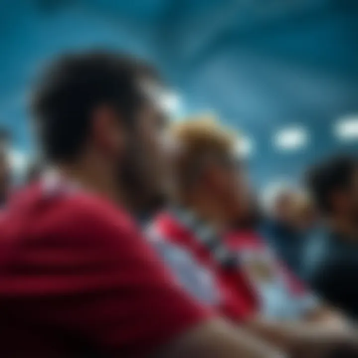 Fans supporting their teams passionately