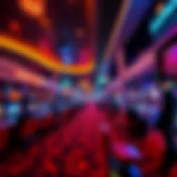 A captivating view of a modern casino floor showcasing vibrant gaming options