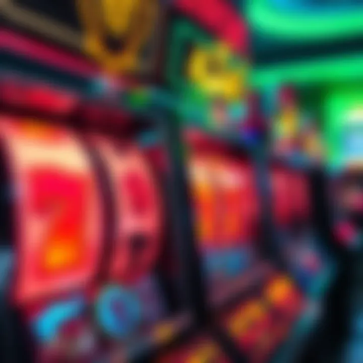 The Thrill of Slot Machines Explained An engaging slot machine graphic with spinning reels and bright symbols.