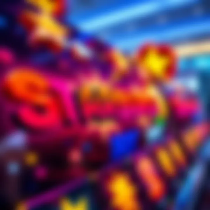 Colorful symbols of Starburst slot in action
