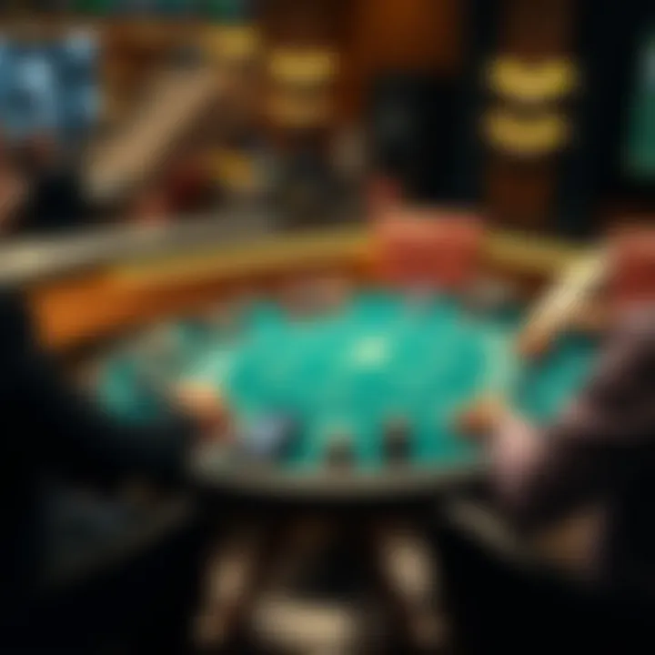 Strategic layout of a Texas Hold'em table