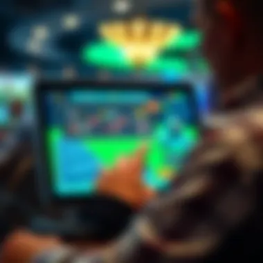 A user engaging with an online casino platform on a digital device