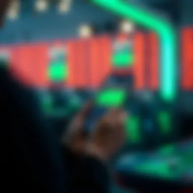 User engaging with a betting app on a smartphone