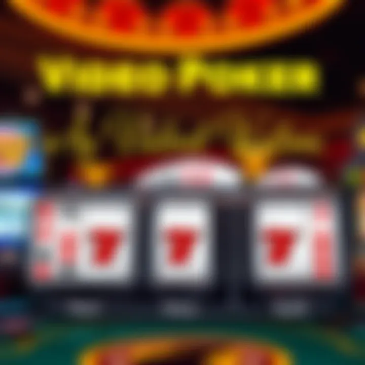 An engaging graphic depicting various video poker game variations.