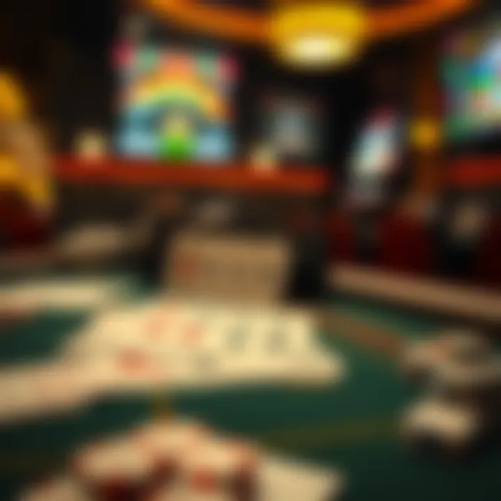 A detailed illustration of video poker rules and strategies laid out on a table.