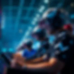 Virtual sports event showcasing digital athletes in action